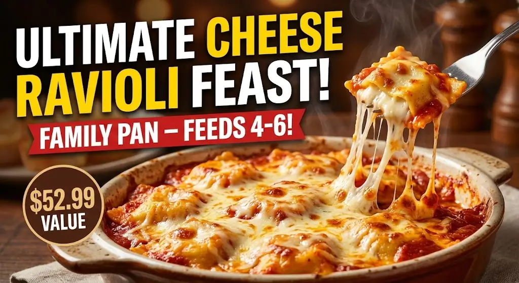 Easy Cheese Ravioli Dinner with Classic Marinara or Meat Sauce