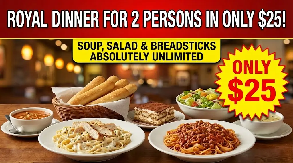 Olive Garden $25 Dinner Deal Offers a Full Italian Experience for Two