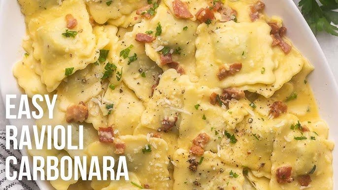 Ravioli Carbonara